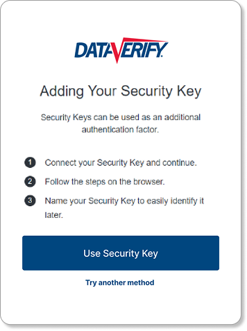 Security key step A